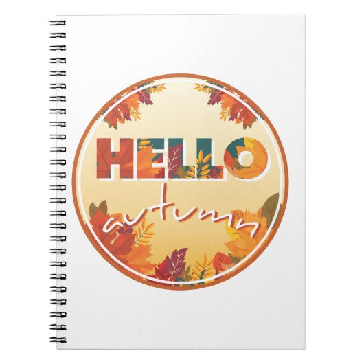 hallo herfst, sticker, telefoongeval, kussen notitieboek (Voorkant)