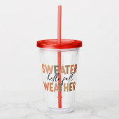 Hallo Herfst | sweaterweer Acryl Drinkbeker (Voorkant)