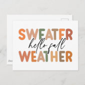 Hallo Herfst | sweaterweer Briefkaart (Voorkant / Achterkant)