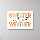 Hallo Herfst | sweaterweer Canvas Afdruk (Voorkant)