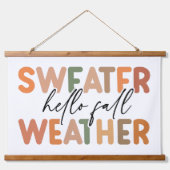 Hallo Herfst | sweaterweer Hangend Wandkleed (Voorkant)