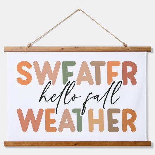 Hallo Herfst | sweaterweer Hangend Wandkleed (Voorkant)