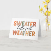 Hallo Herfst | sweaterweer Kaart (Gele Bloem)