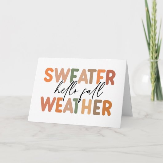 Hallo Herfst | sweaterweer Kaart (Voorkant)