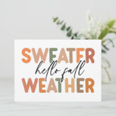 Hallo Herfst | sweaterweer Kaart (Staand voorkant)