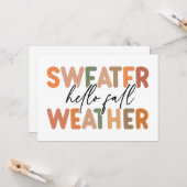 Hallo Herfst | sweaterweer Kaart (Voorkant / Achterkant in situ)