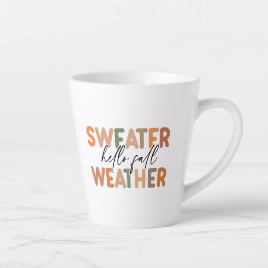 Hallo Herfst | sweaterweer Latte Mok (Rechts)