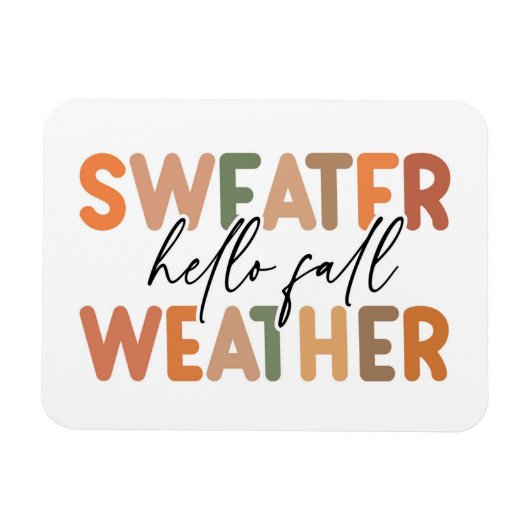 Hallo Herfst | sweaterweer Magneet (Horizontaal)