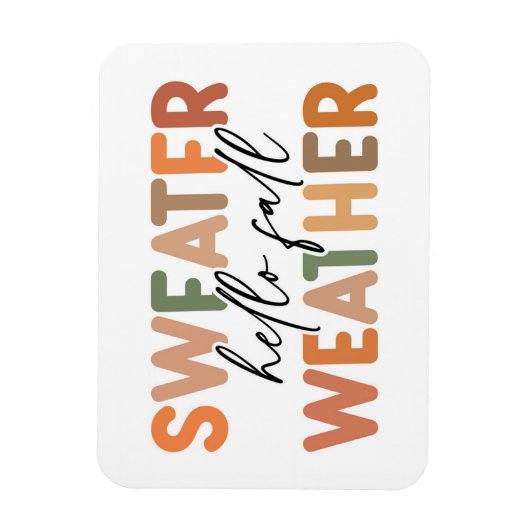 Hallo Herfst | sweaterweer Magneet (Verticaal)