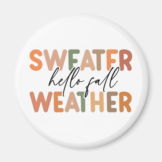 Hallo Herfst | sweaterweer Magneet (Voorkant)