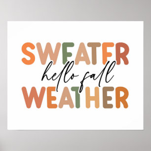 Hallo Herfst   sweaterweer Poster