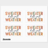 Hallo Herfst | sweaterweer Rechthoekige Sticker (Vel)