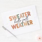 Hallo Herfst | sweaterweer Rechthoekige Sticker (Envelop)