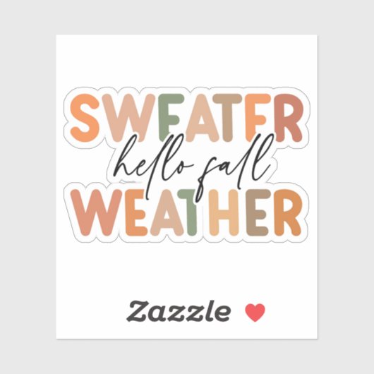 Hallo Herfst | sweaterweer Sticker (Vel)