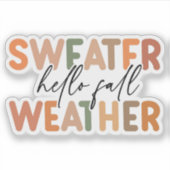 Hallo Herfst | sweaterweer Sticker (Voorkant)