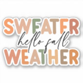 Hallo Herfst | sweaterweer Sticker (Voorkant)