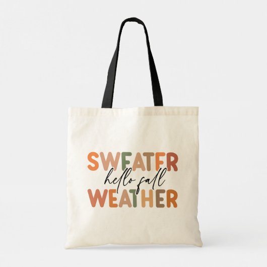 Hallo Herfst | sweaterweer Tote Bag (Achterkant)