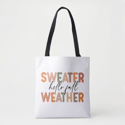 Hallo Herfst | sweaterweer Tote Bag (Voorkant)