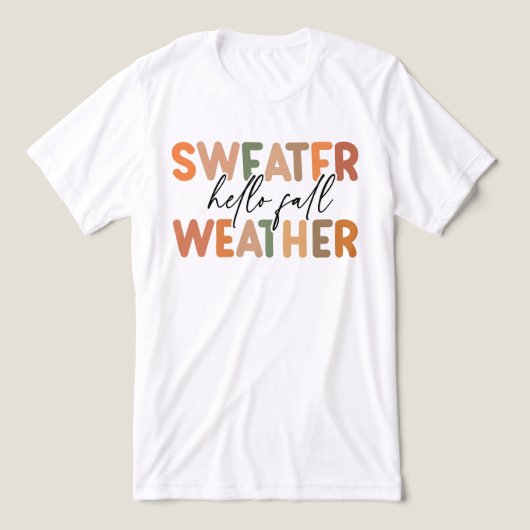 Hallo Herfst | sweaterweer Tri-Blend Shirt (Design voorkant)