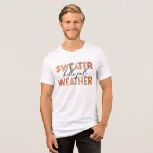 Hallo Herfst | sweaterweer Tri-Blend Shirt (Voorkant volledig)