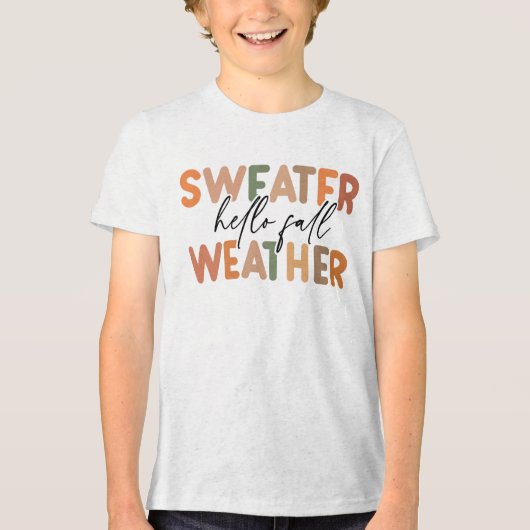 Hallo Herfst | sweaterweer Tri-Blend Shirt (Voorkant)