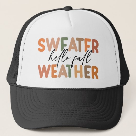 Hallo Herfst | sweaterweer Trucker Pet (Voorkant)