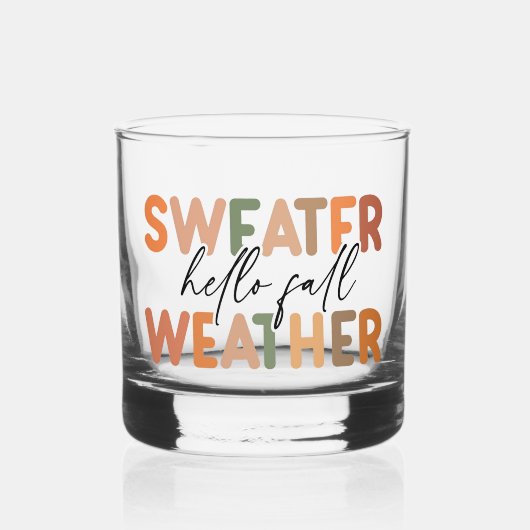 Hallo Herfst | sweaterweer Whisky Glas (Voorkant)