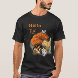 Hallo Herfst T-shirt met grillige kat en muis