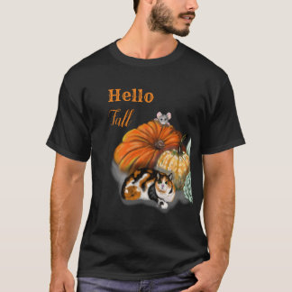 Hallo Herfst T-shirt met grillige kat en muis