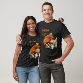 Hallo Herfst T-shirt met grillige kat en muis (Unisex)