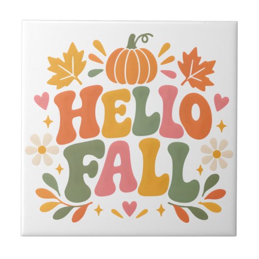 Hallo Herfst Tegeltje (Voorkant)