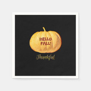 hallo HERFST Thankful Gratitude Autumn Pumpkin Servet