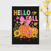 Hallo Herfst Thanksgiving Coquette Boho Bloemstuk Kaart (Gele Bloem)