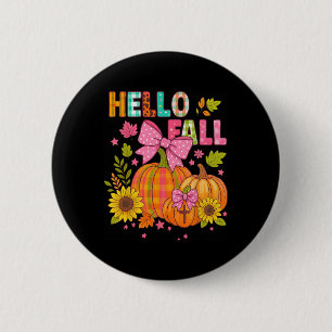 Hallo Herfst Thanksgiving Coquette Boho Bloemstuk Ronde Button 5,7 Cm
