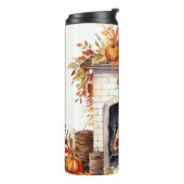 Hallo Herfst Thanksgiving,  Herfst Tumbler Thermosbeker (Gedraaid links)