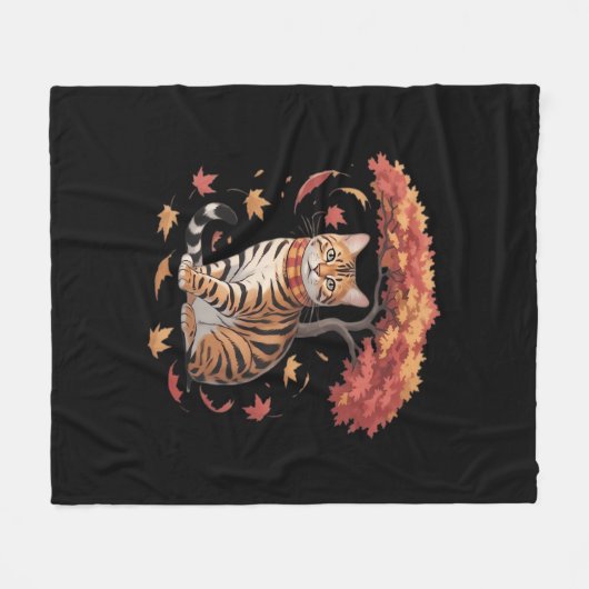 Hallo Herfst Thanksgiving Het is Herfst Y’all Fleece Deken (Voorkant (Horizontaal))