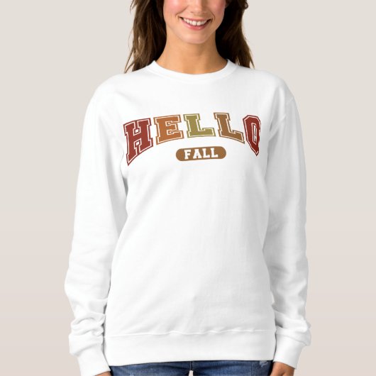 Hallo Herfst Trendy herfst Varsity Sweatshirt (Voorkant)