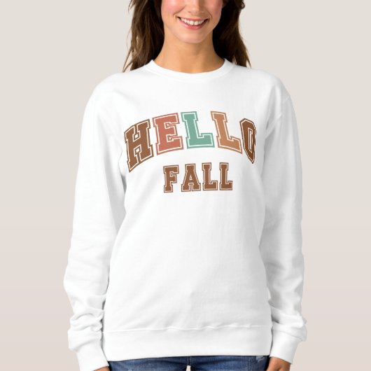 Hallo Herfst Trendy herfst Varsity Sweatshirt (Voorkant)