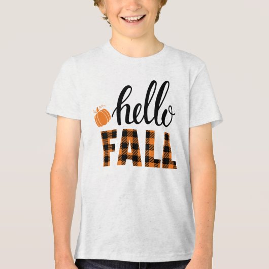 hallo Herfst Tri-Blend Shirt (Voorkant)