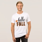 hallo Herfst Tri-Blend Shirt (Voorkant volledig)