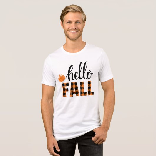 hallo Herfst Tri-Blend Shirt (Voorkant volledig)