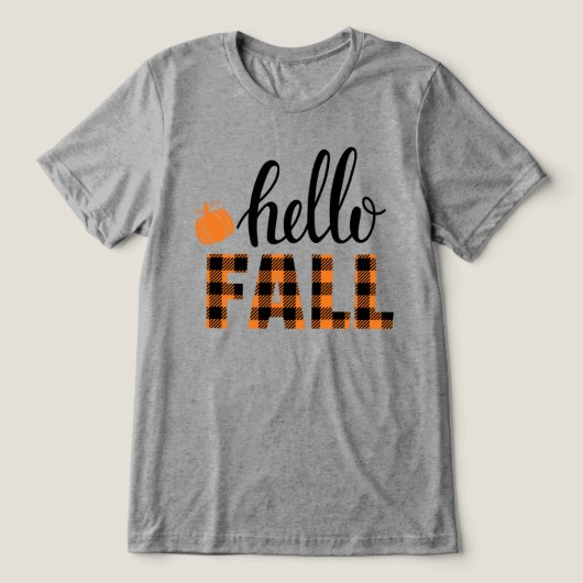 hallo Herfst Tri-Blend Shirt (Design voorkant)