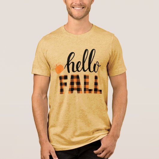 hallo Herfst Tri-Blend Shirt (Voorkant)