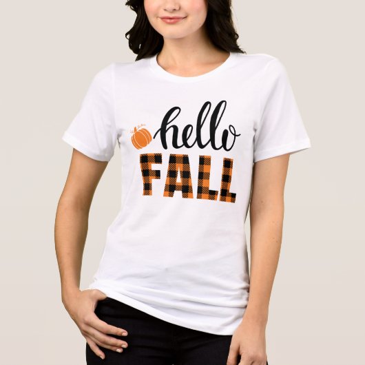hallo Herfst Tri-Blend Shirt (Voorkant)
