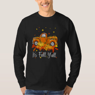 Hallo Herfst Truck Pumkins Maple Leaf I Ts Herfst  T-shirt