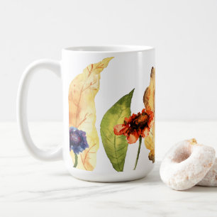 hallo Herfst Typografie Autumn Floral & Leaves Koffiemok