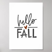 Hallo Herfst Typografie Herfst Poster (Voorkant)