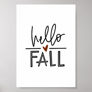 Hallo Herfst Typografie Herfst Poster