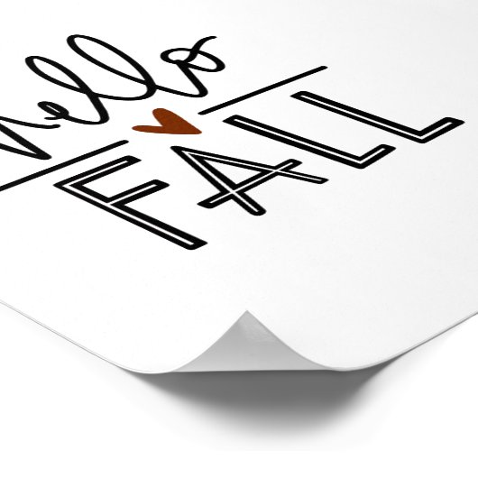 Hallo Herfst Typografie Herfst Poster (Hoek)