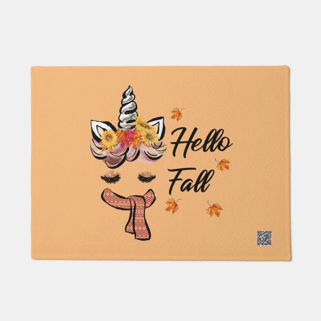 hallo Herfst Unicorn Deurmat (Voorkant)
